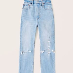 ABERCROMBIE ULTRA HIGH RISE ANKLE STRAIGHT JEANS